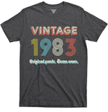 vintage 1983 shirt original parts 41st birthday gift for men or women  by GunShowTees -  heather grey