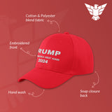 Donald Trump MAGA Make America Great Again 2024 cap by GunShowTees - political hats red