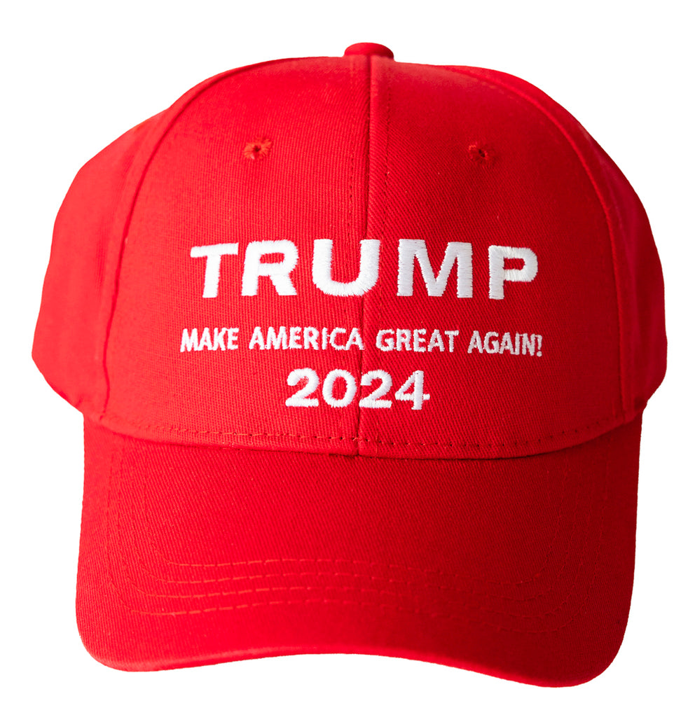 GunShowTees Donald Trump 2024 hat MAGA Make America Great Again - political hats red
