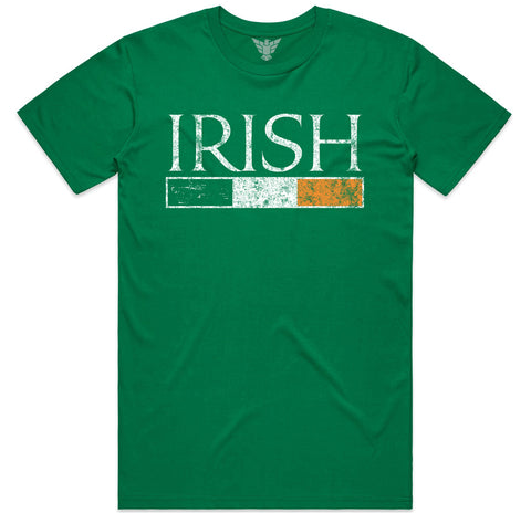 GunShowTees' retro irish ireland flag shirt - st patricks day - mens tees green