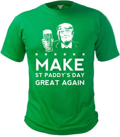 MAGA Trump Make St Paddys Day Great Again shirt - GunShowTees St. Patrick's Day - Irish Green Tees