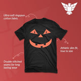 glow in dark jack o lantern halloween pumpkin shirt