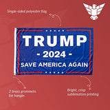 donald trump 2024 flag save america again wall man cave rally banner 3x5