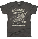 42nd birthday gift men women 1982 vintage retro  motorcycle shirt - GunShowTees -dark heather