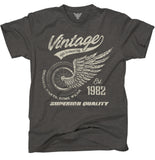 42nd birthday gift men women 1982 vintage retro  motorcycle shirt - GunShowTees -dark heather