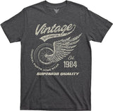 80s retro motorcycle 1984 vintage shirt for 40th birthday gift - mens funny birthday tees - dark heather