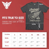 Aged to perfection 1975 50th birthday motorcycle tee, funny gift for him or her, dark heather t-shirt by GunShowTees.
