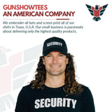 security cap and security shirt for costume, event, guards, security team uniform