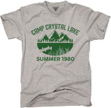 GunShowTees Camp Crystal Lake tshirt for halloween costume, friday the 13th and casual wear - mens sport grey heather