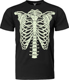 glow in the dark skeleton halloween shirt