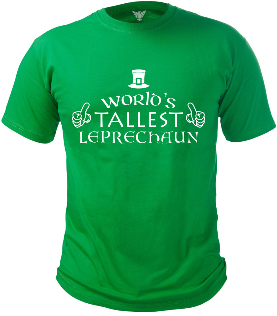 world's tallest leprechaun green irish shirt from gunshowtees