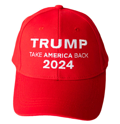 GunShowTees MAGA political hat Trump 2024 Take America Back - dad hats red
