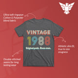 funny 36th birthday gift vintage 1988 tee shirt for men - dark heather