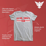 taylor swifts boyfriend go mr swift tshirt - funny football fan tees - mens sport grey