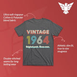 60th birthday shirt 1964 gift - mens tees dark heather - GunShowTees