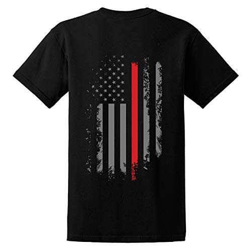 red line firefighter flag tshirt by gunshowtees