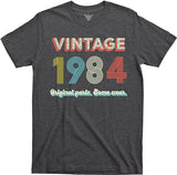 40th birthday gift idea vintage 1984 retro original parts tee shirt for men