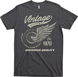 Men's 40th 50th Birthday Various Years Vintage Retro Motorcycle Shirt