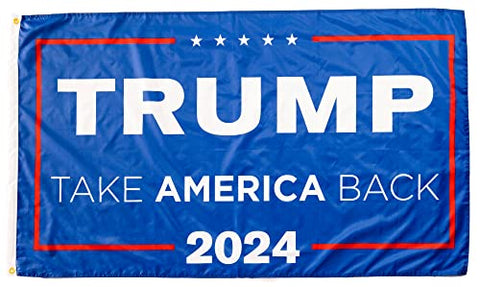 Trump 2024 Take America Back Blue Flag