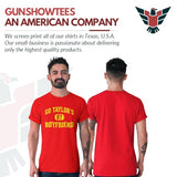 go taylors boyfriend red football tshirt by GunShowTees - mens funny football fan tees - red