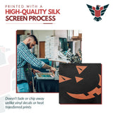 GunShowTees jack o lantern pumpkin shirt Halloween costume screenprinted in TX USA - mens black