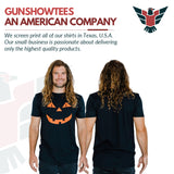 GunShowTees jack o lantern pumpkin shirt Halloween costume - mens black