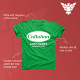 GunShowTees Funny Tommy Boy Callahan Auto Parts Shirt - Men Women Irish Green